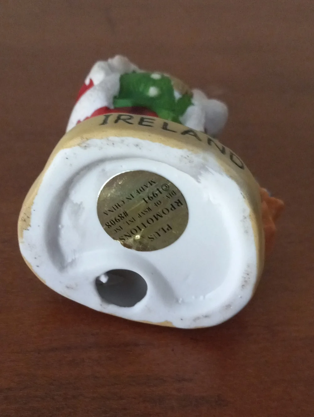 Vintage 1991 RSVP International Irish Santa Claus Figurine with Leprechans